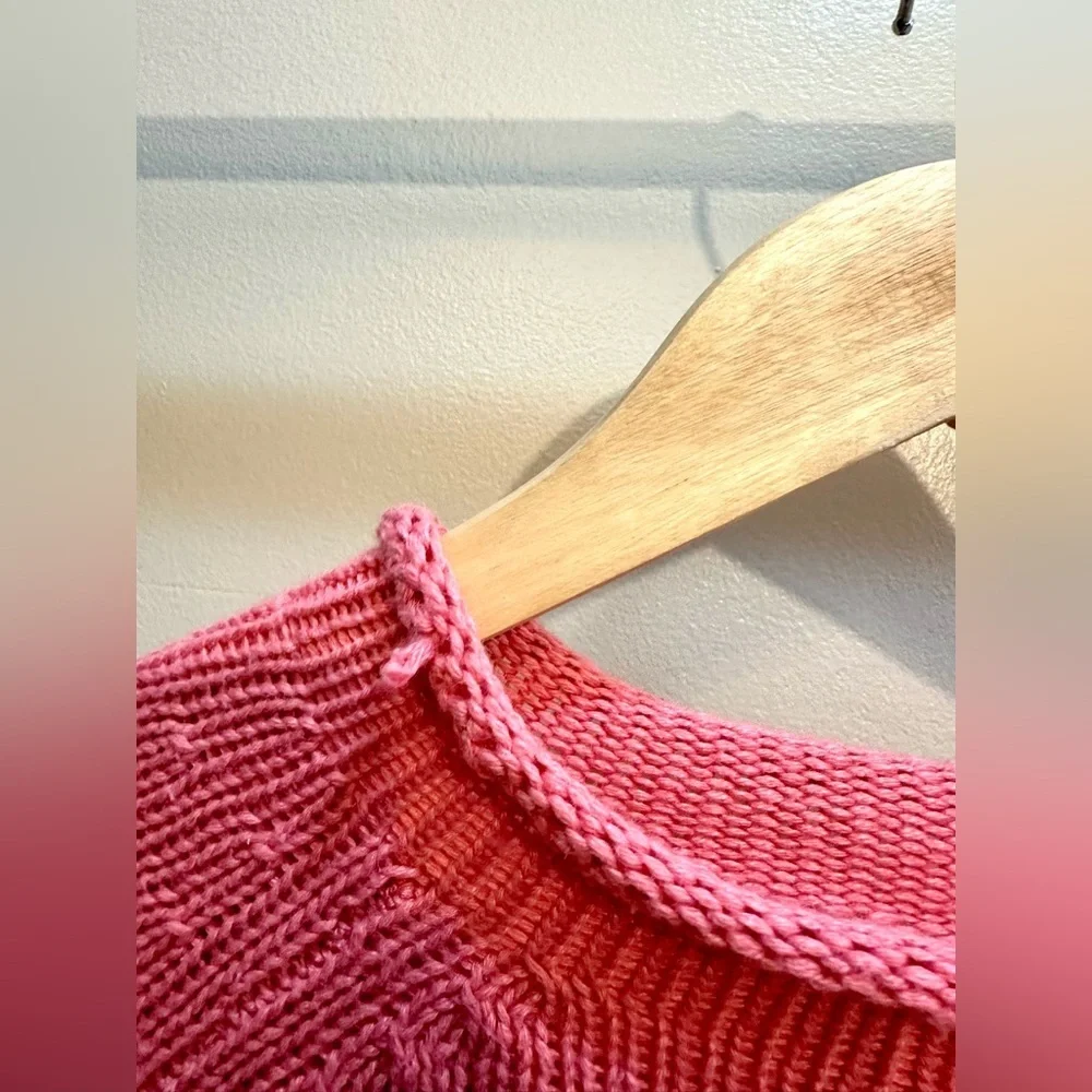 Real Clothes 75% Silk 25% Cashmere Pink Knit Sweater XL Lightweight Luxury